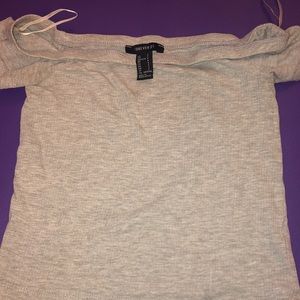 Off the shoulder (grey) crop top